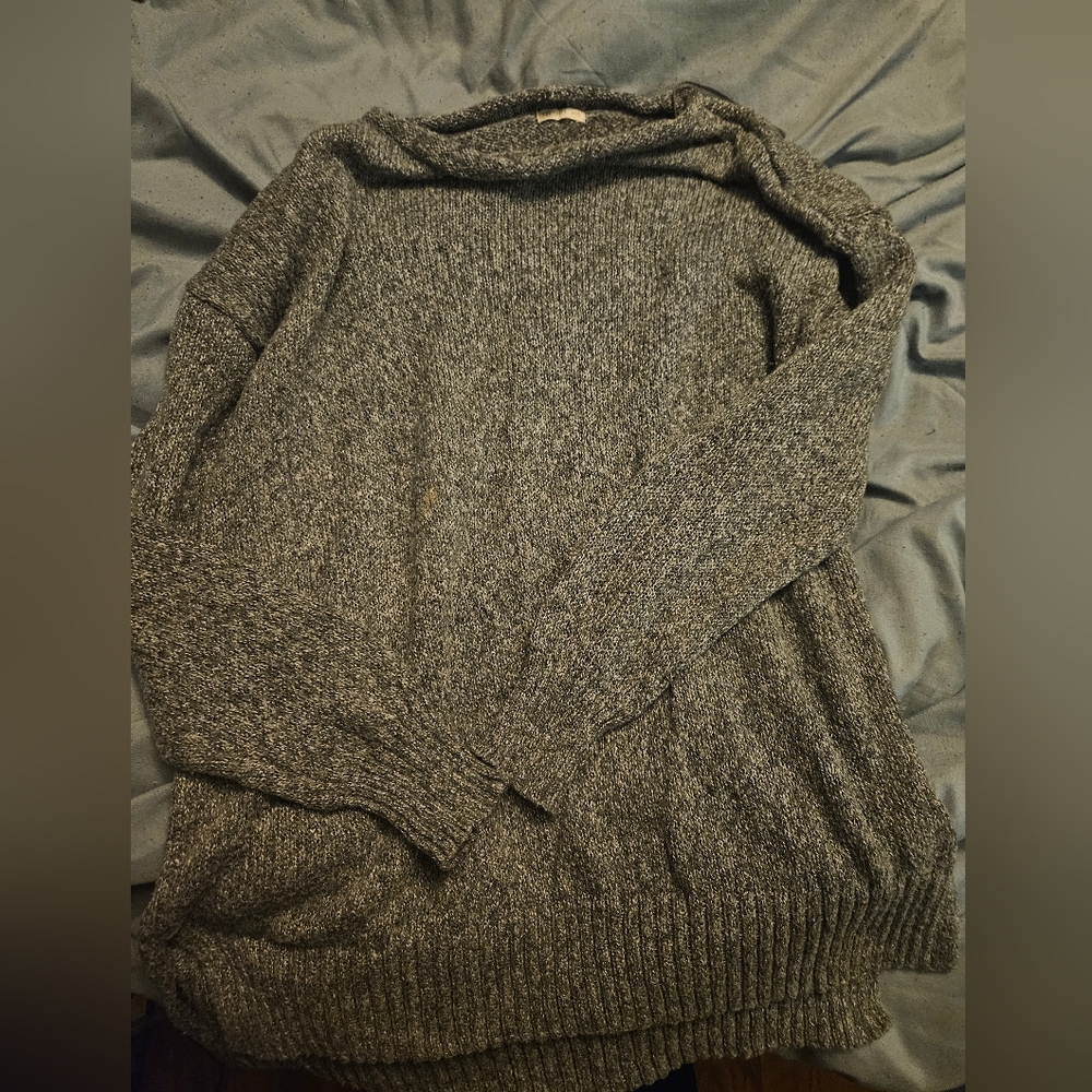 Cozy Gray Knit Sweater Oysho Size Small Womens